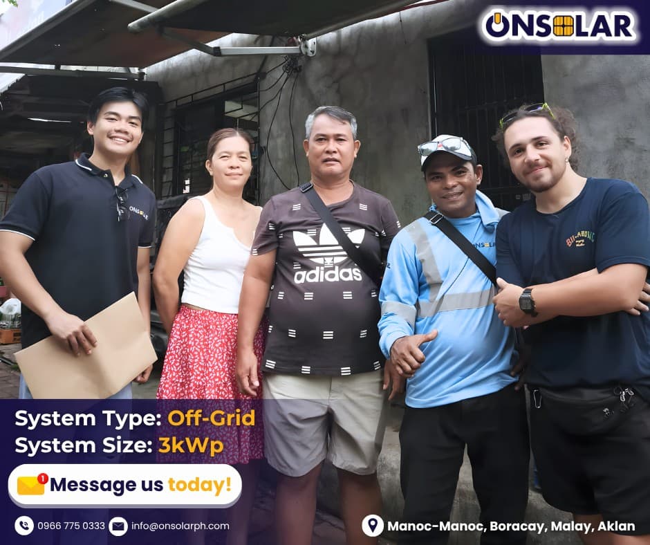 Residential solar installation in Boracay