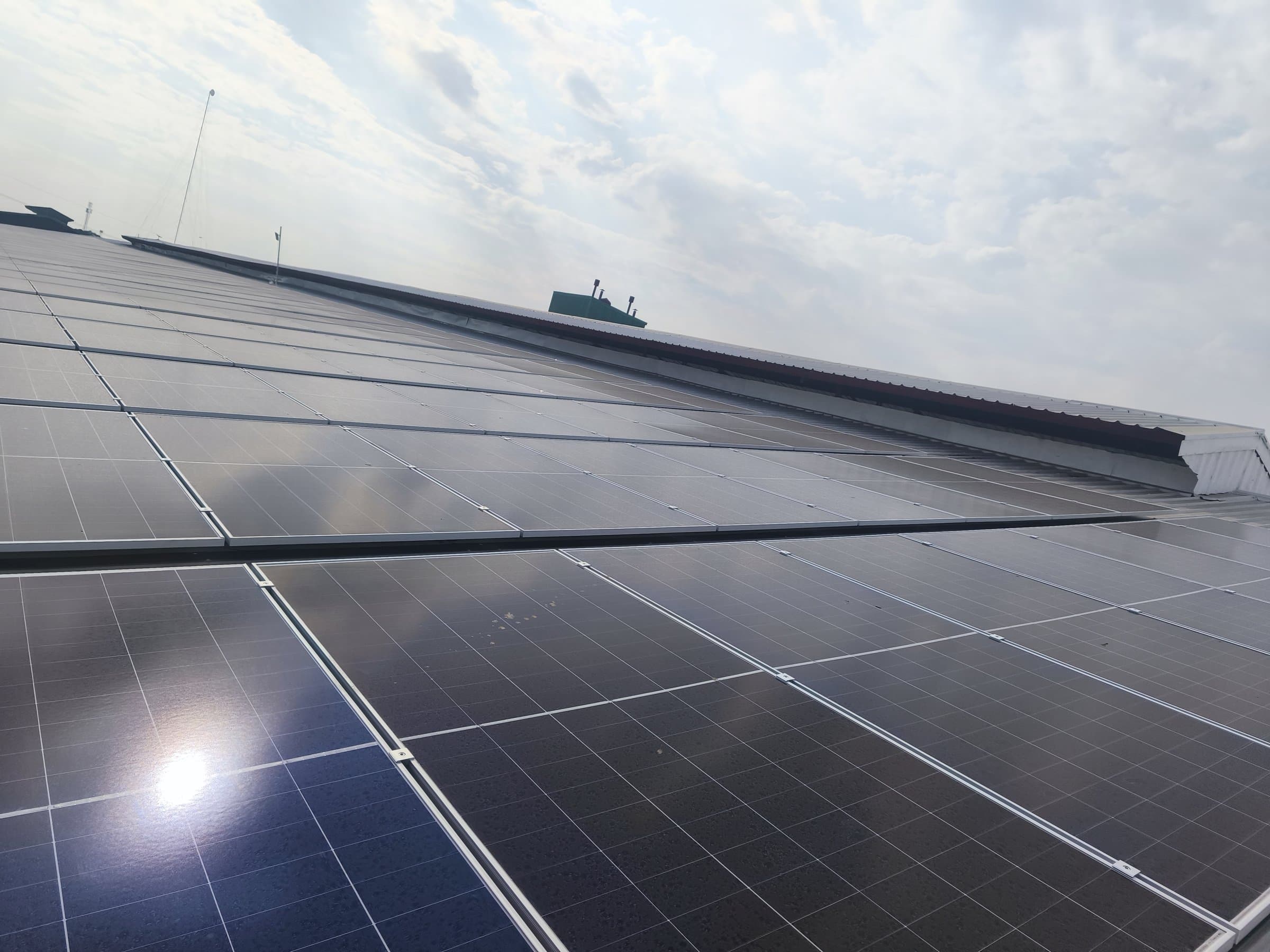 Rooftop panels for Hypertech in Bulacan, installed by Onsolar