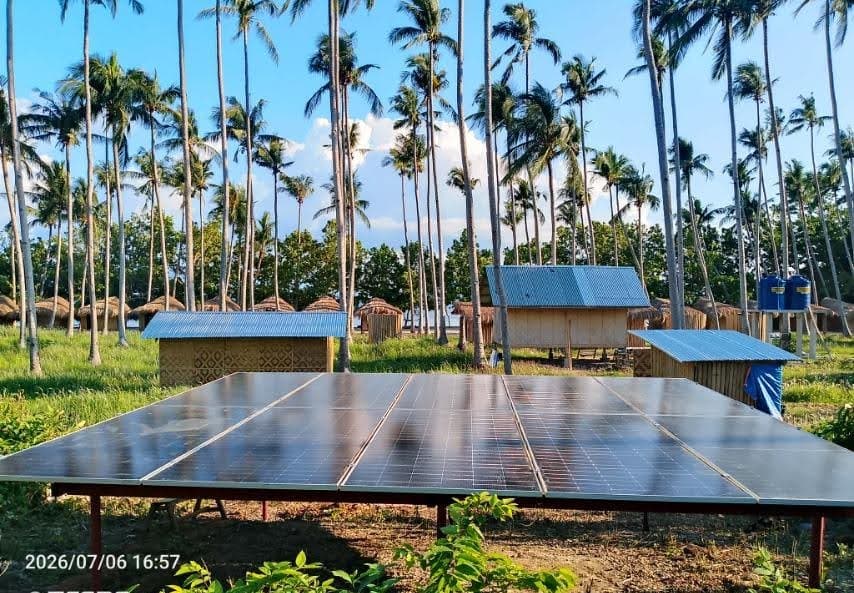 Ground-mounted panels in Siargao, installed by Onsolar